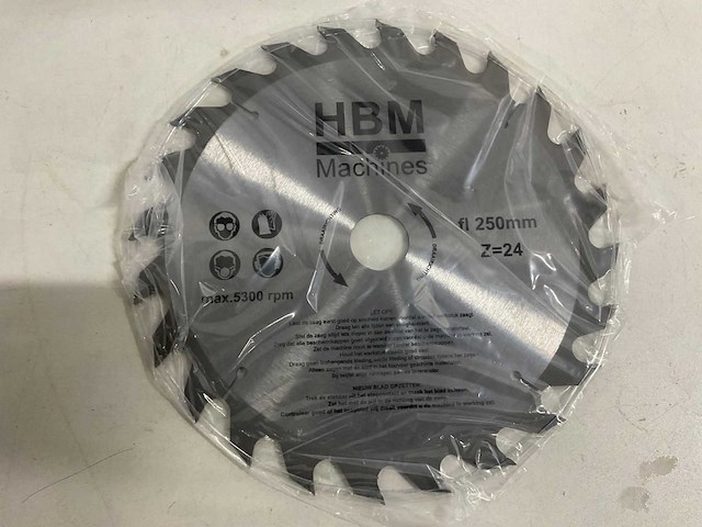 Hbm - cirkelzaagblad 250 mm met 24 tanden (3x) - afbeelding 2 van  4