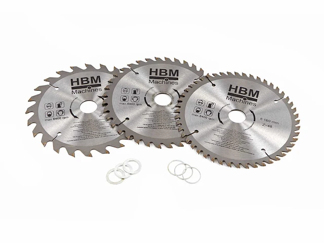 Hbm - cirkelzaagbladen - 3 -delig 160mm - saw blade (2x) - afbeelding 4 van  4