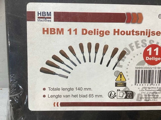 Hbm - houtsnijset - 11-delig 140mm - afbeelding 2 van  2