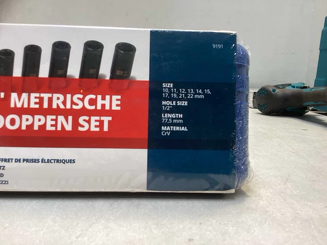 Hbm - krachtdoppenset - 10-delig 1/2” cr-v - afbeelding 2 van  3