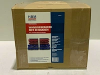 Hbm - wand opbergrekken met elk 30 bakken - afbeelding 2 van  3