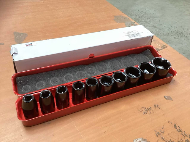 Hbm 10 delige 1/2 inch krachtdoppenset - afbeelding 1 van  3