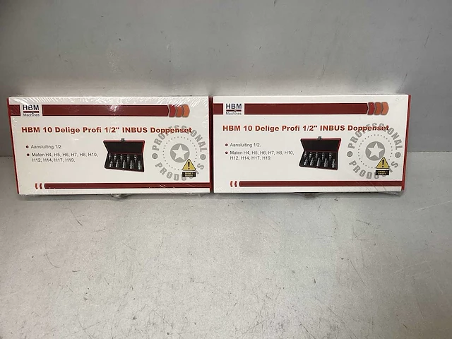 Hbm 10 delige profi 1/2 inch inbus doppenset - afbeelding 1 van  1