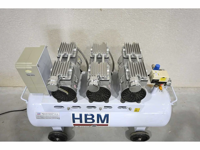 Hbm 120 liter low noise luchtcompressor - afbeelding 3 van  5