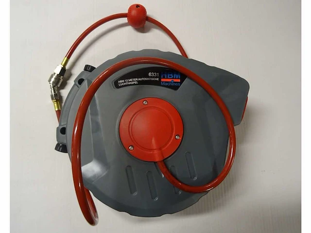 Hbm 12m - 2x hbm luchtslang automatisch oprollend 12 meter (2x) - afbeelding 1 van  3