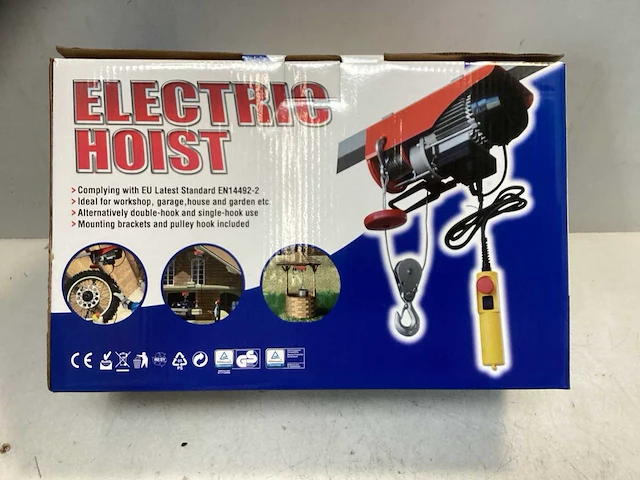 Hbm 250 kg elektrische takel 18 meter - afbeelding 1 van  3