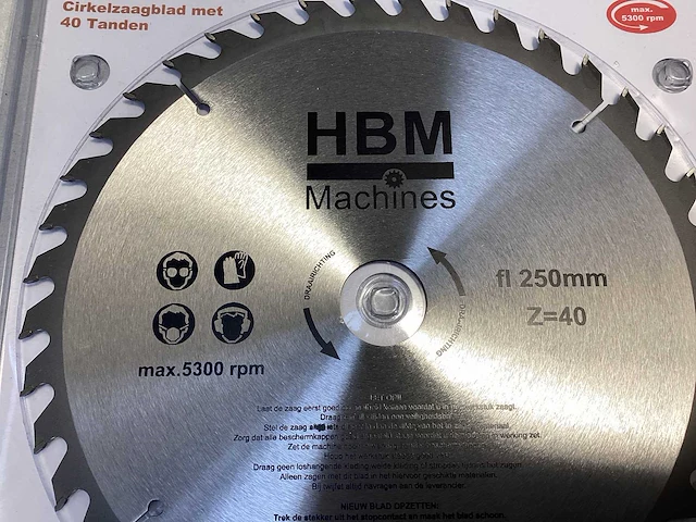 Hbm 250 mm hm zaagblad - 40-tanden - afbeelding 2 van  4
