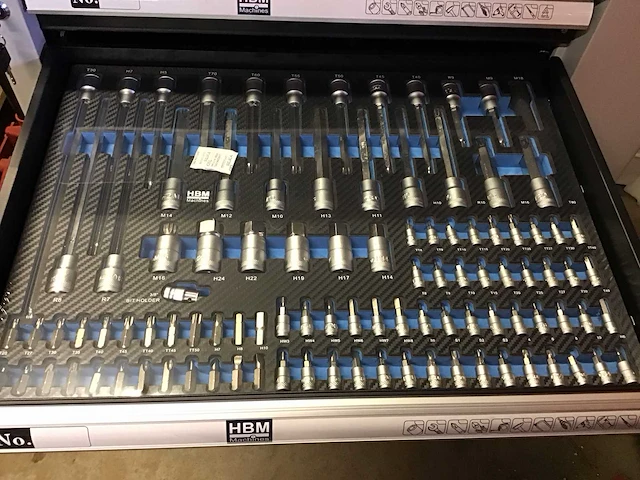 Hbm 262-delig gereedschapswagen - afbeelding 9 van  12