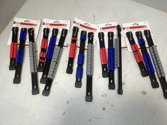 Hbm 3-delige doppenrailset voor 1/4”-3/8” en 1/2” (5x) - afbeelding 1 van  3