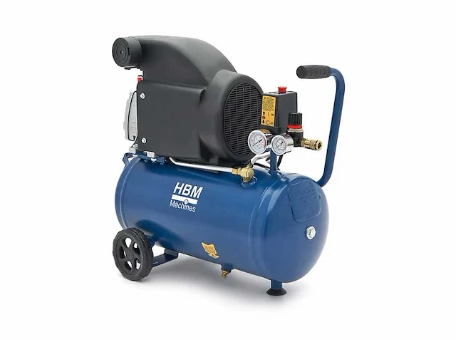 Hbm oliegesmeerde compressor 24 liter - afbeelding 1 van  3