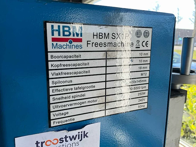 Hbm sx1p freesmachine - afbeelding 7 van  7