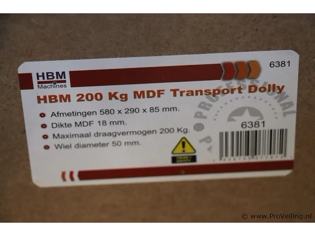 Hbm transport dolly - 2 stuks - afbeelding 2 van  4