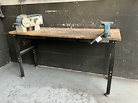 Hbm werkbank met bandschuurmachine