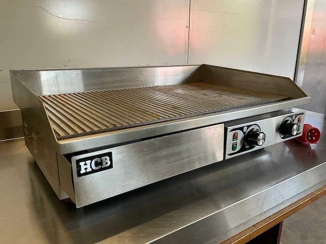 Hcb eg-820-3 | grill- en bakplaat - gegroefd - afbeelding 2 van  5