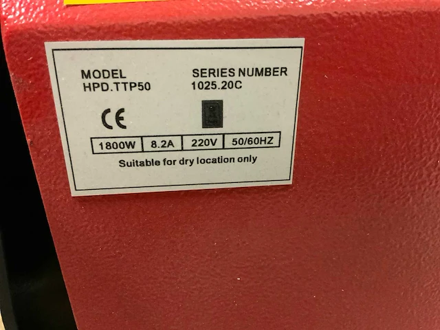 Hdp. ttp 50 twin pneumatische transferwarmtepers - afbeelding 5 van  5