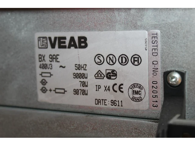 Heater ceab bx9ae. 9kw. - afbeelding 2 van  2