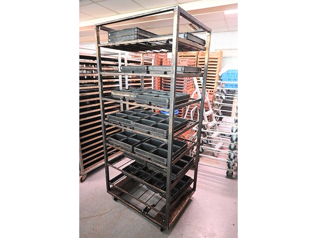 Hebaco aerostatic rvs 7-delige bakkerij oven rekkenwagen (5x) - afbeelding 3 van  4