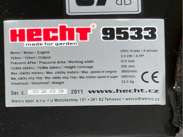 Hecht 9533 sneeuwruimer - afbeelding 9 van  9