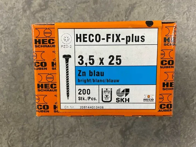 Heco - fix-plus - cilinderkop-voldraad - spaanplaatschroef 3.5x25 mm (30x) - afbeelding 3 van  3