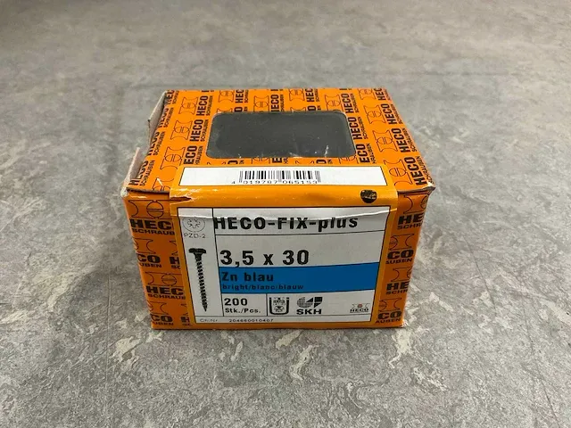 Heco - fix-plus - cilinderkop-voldraad - spaanplaatschroef 3.5x30 mm (24x) - afbeelding 1 van  3