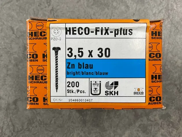 Heco - fix-plus - cilinderkop-voldraad - spaanplaatschroef 3.5x30 mm (24x) - afbeelding 3 van  3