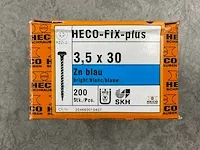 Heco - fix-plus - cilinderkop-voldraad - spaanplaatschroef 3.5x30 mm (24x) - afbeelding 3 van  3