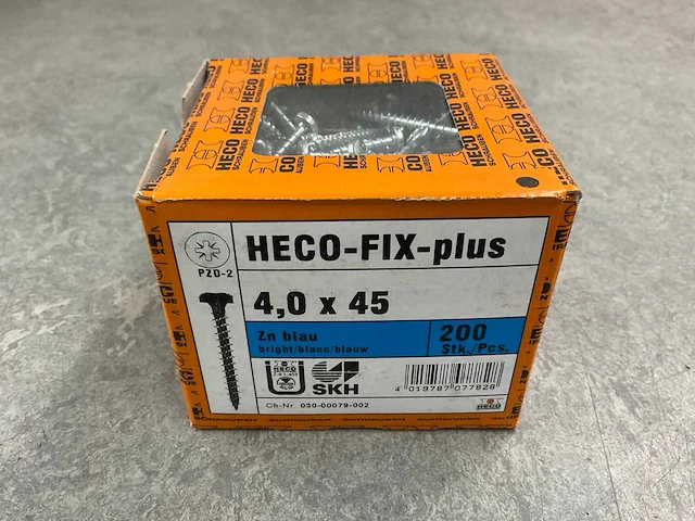 Heco - fix-plus - cilinderkop-voldraad - spaanplaatschroef 4x45 mm (15x) - afbeelding 1 van  3