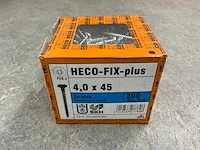 Heco - fix-plus - cilinderkop-voldraad - spaanplaatschroef 4x45 mm (15x)