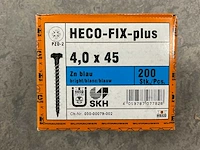 Heco - fix-plus - cilinderkop-voldraad - spaanplaatschroef 4x45 mm (15x) - afbeelding 3 van  3