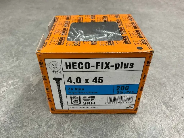 Heco - fix-plus - cilinderkop-voldraad - spaanplaatschroef 4x45 mm (20x) - afbeelding 1 van  3