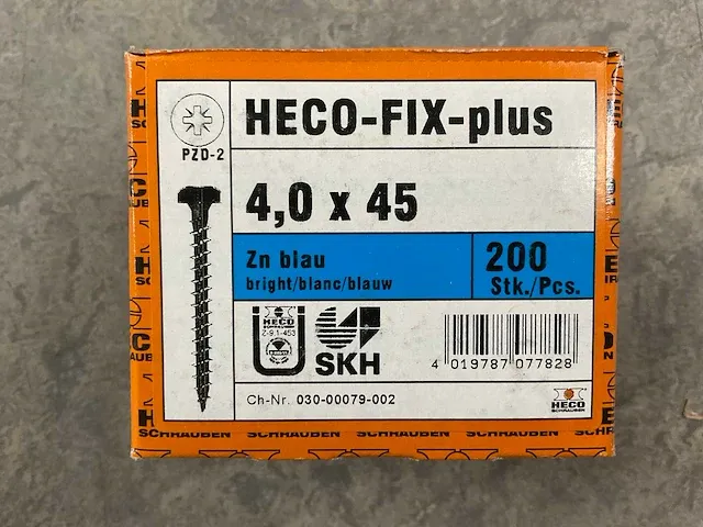 Heco - fix-plus - cilinderkop-voldraad - spaanplaatschroef 4x45 mm (20x) - afbeelding 3 van  3