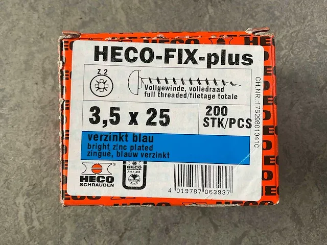 Heco - spaanplaatschroef 3.5x25 mm (40x) - afbeelding 2 van  4