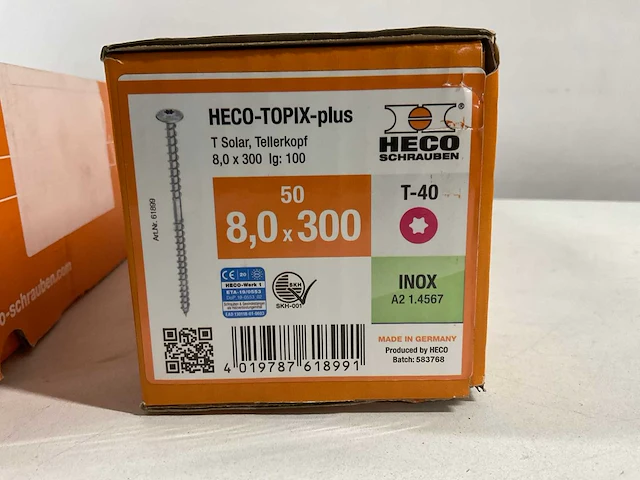 Heco-topfix-plus - plaatkopschroef 8,0 x 300 (30x) - afbeelding 2 van  3