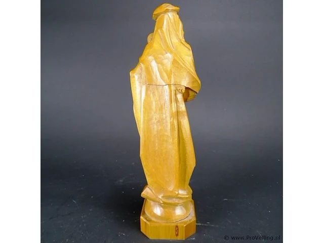 Heel gedetailleerd in hout gesneden madonna met kind - afbeelding 4 van  5