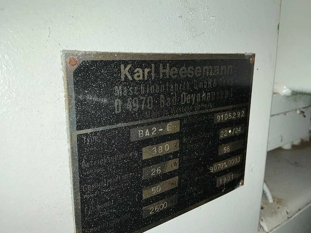 Heeseman - 1991 - langbandschuurmachine - afbeelding 6 van  25