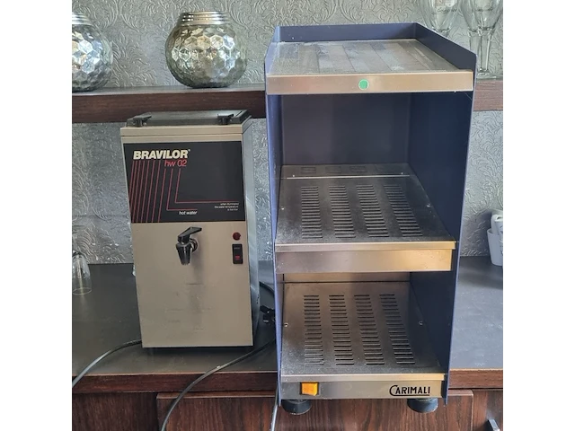 Heet water dispenser en warmhoudkast, bravilor/carimali - afbeelding 1 van  8