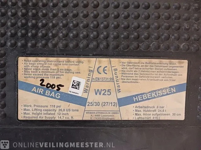 Hefkussenset holmatro - afbeelding 5 van  9