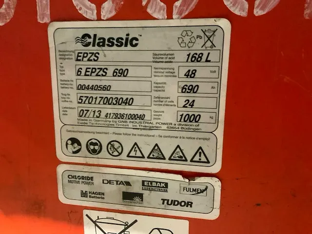 Heftruck accupakket en acculader - afbeelding 5 van  5