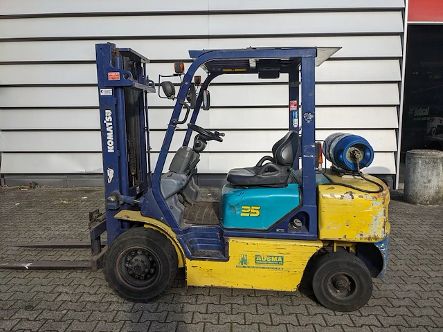 Heftruck lpg, komatsu, fg25ht-12, geel/blauw, 1998 - afbeelding 3 van  23