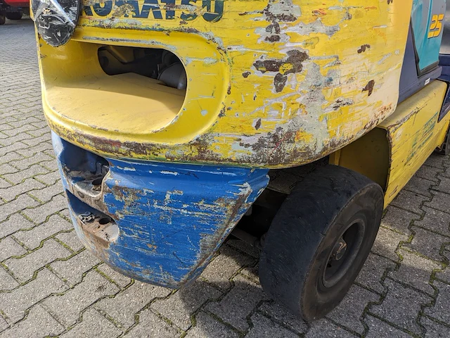 Heftruck lpg, komatsu, fg25ht-12, geel/blauw, 1998 - afbeelding 6 van  23