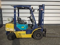 Heftruck lpg, komatsu, fg25ht-12, geel/blauw, 1998 - afbeelding 1 van  23