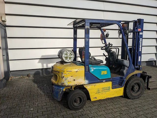 Heftruck lpg, komatsu, fg25ht-12, geel/blauw, 1998 - afbeelding 12 van  23
