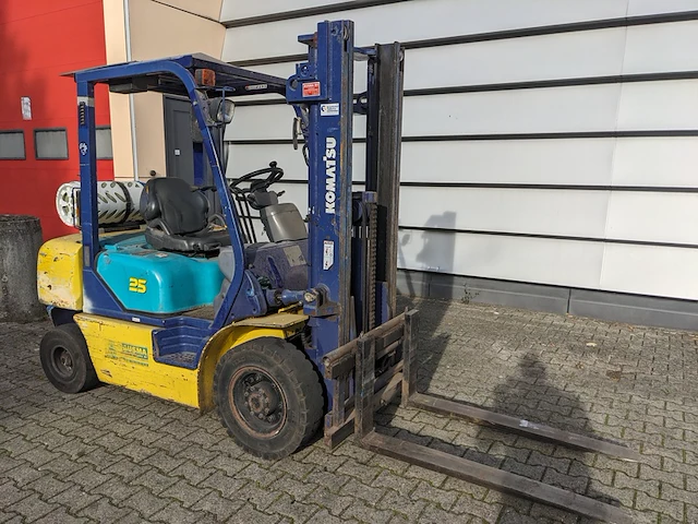 Heftruck lpg, komatsu, fg25ht-12, geel/blauw, 1998 - afbeelding 17 van  23