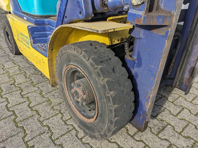 Heftruck lpg, komatsu, fg25ht-12, geel/blauw, 1998 - afbeelding 21 van  23