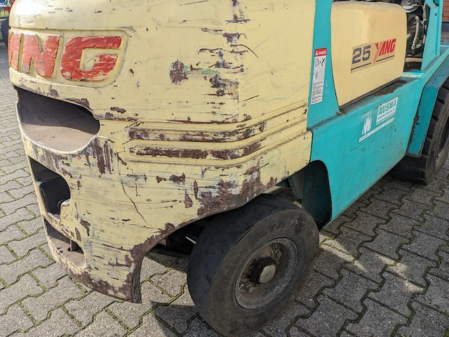 Heftruck lpg, yang, fg25tiii, groen/beige, 1998 - afbeelding 7 van  24