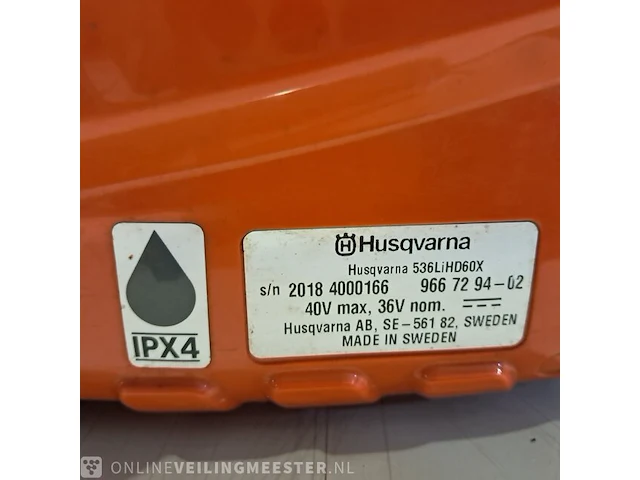 Heggenschaar husqvarna, 536lihd60x, bouwjaar 2018 - afbeelding 8 van  11