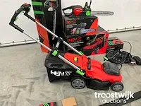Heggenschaar, kettingzaag en grasmaaier op accu - afbeelding 6 van  9