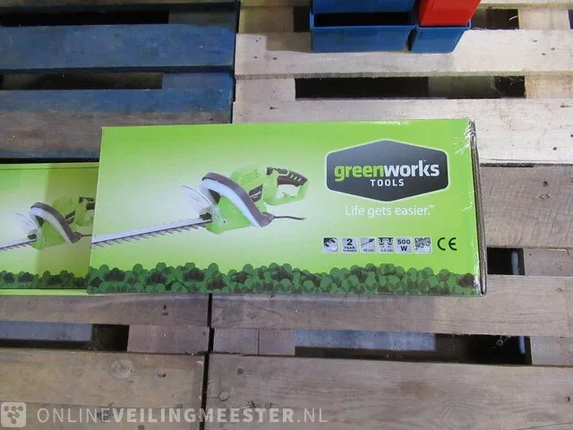 Heggeschaar greenworks, 500 watt - afbeelding 3 van  3