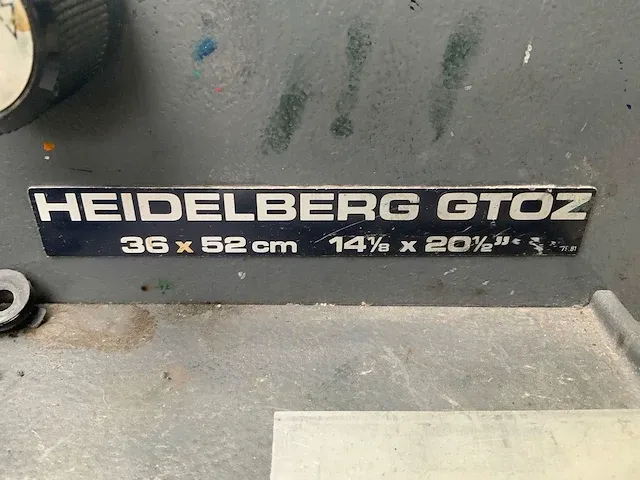 Heidelberg - gtoz 52 - kleuren offsetpers - afbeelding 10 van  14