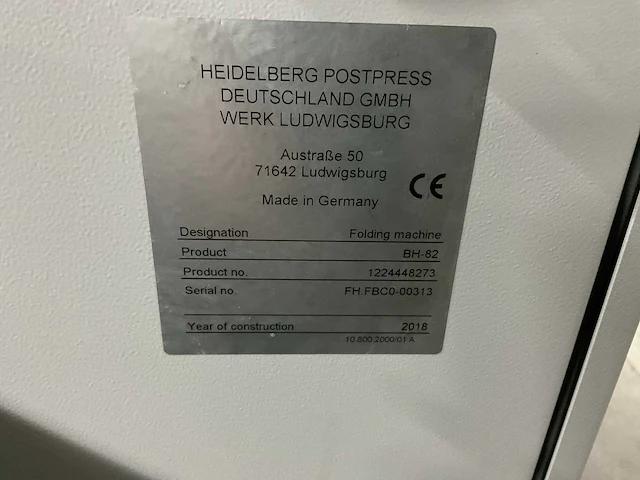 Heidelberg stahlfolder - 2018 - bh82 - voltassen vouwmachine - afbeelding 5 van  29